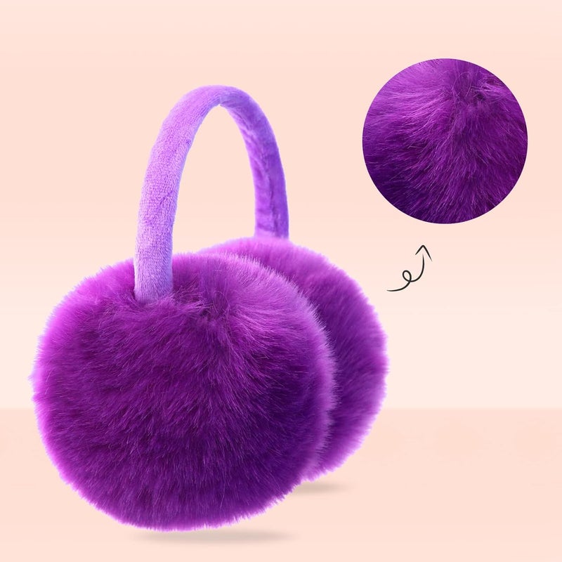 POXIMI Store Women Winter Earmuffs Girl Ski Adjustable Ear Covers for Cute Bow Ear Warmer Outdoor Earmuff Fleece Lining - Image 2